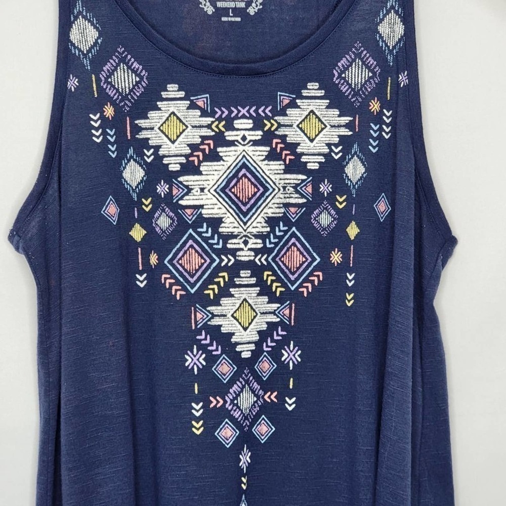 MUDD Aztec design Razor back Tank top - Picture 4 of 14